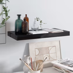VidaXL 323766 étagères Panneaux MDF, Métal Noir