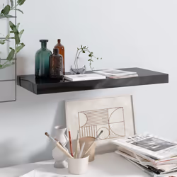 VidaXL 323769 étagères Panneaux MDF, Métal Noir