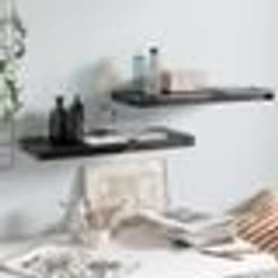 vidaXL Étagère murale flottante 2 pcs Noir brillant 60x23,5x3,8 cm MDF - TU