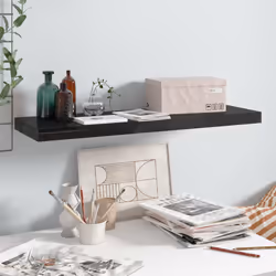 VidaXL 323775 étagères Panneaux MDF, Métal Noir