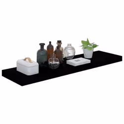 VidaXL 323778 étagères Panneaux MDF, Métal Noir