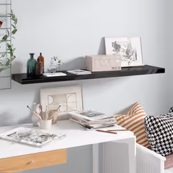 VidaXL 323779 étagères Panneaux MDF, Métal Noir