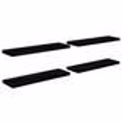 vidaXL Étagère murale flottante 4 pcs Noir brillant 120x23,5x3,8cm MDF - TU