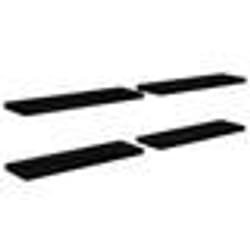 vidaXL Étagère murale flottante 4 pcs Noir brillant 120x23,5x3,8cm MDF - TU