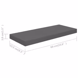 VidaXL 323790 étagères Panneaux MDF, Métal Gris