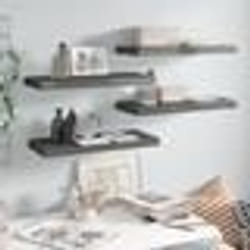 vidaXL Étagère murale flottante 4 pcs Gris brillant 60x23,5x3,8 cm MDF - TU