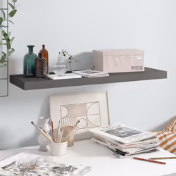 VidaXL 323793 étagères Panneaux MDF, Métal Gris
