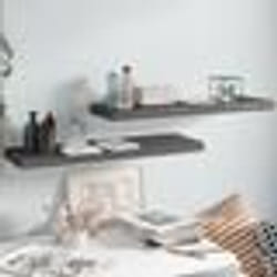 vidaXL Étagère murale flottante 2 pcs Gris brillant 80x23,5x3,8 cm MDF - TU