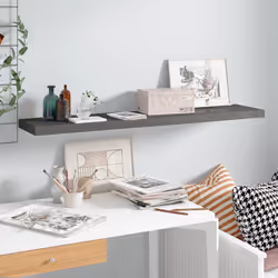 VidaXL 323799 étagères Panneaux MDF, Métal Gris