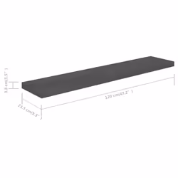 VidaXL 323799 étagères Panneaux MDF, Métal Gris - Vue supplémentaire 7