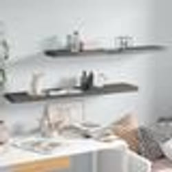 vidaXL Étagères murales flottantes 2 pcs gris brillant 120x23,5x3,8 cm - TU