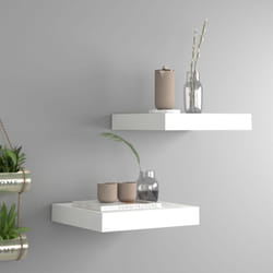 Vidaxl - tagères murales flottantes 2 pcs blanc 23x23,5x3,8 cm mdf