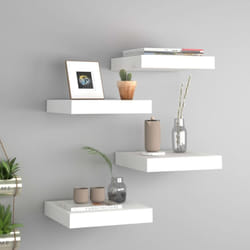 Vidaxl - tagères murales flottantes 4 pcs blanc 23x23,5x3,8 cm mdf