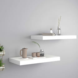 Vidaxl - tagères murales flottantes 2 pcs blanc 50x23x3,8 cm mdf