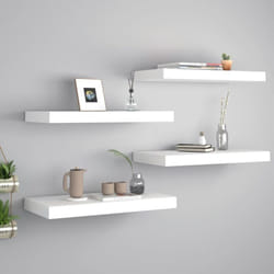 Vidaxl - tagères murales flottantes 4 pcs Blanc 50x23x3,8 cm mdf