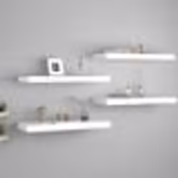 vidaXL Étagères murales flottantes 4 pcs blanc 60x23,5x3,8 cm MDF - TU