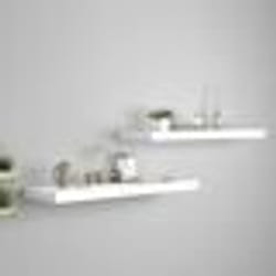 vidaXL Étagères murales flottantes 2 pcs blanc 80x23,5x3,8 cm MDF
