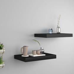 Vidaxl - tagères murales flottantes 2 pcs noir 40x23x3,8 cm mdf