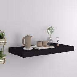 VidaXL 323829 étagères Panneaux MDF, Métal Noir