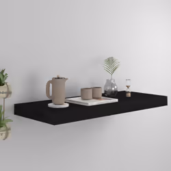 VidaXL 323832 étagères Panneaux MDF, Métal Noir