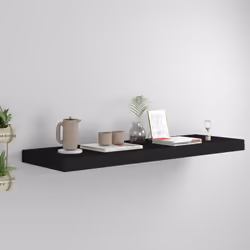 VidaXL 323835 étagères Panneaux MDF, Métal Noir
