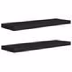 vidaXL Étagères murales flottantes 2 pcs noir 80x23,5x3,8 cm MDF - TU