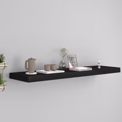 VidaXL 323838 étagères Panneaux MDF, Métal Noir