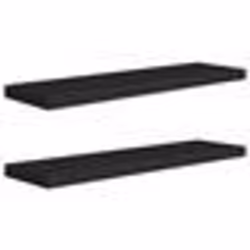 vidaXL Étagères murales flottantes 2 pcs noir 90x23,5x3,8 cm MDF