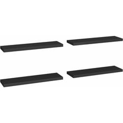 Vidaxl - tagères murales flottantes 4 pcs noir 90x23,5x3,8 cm mdf