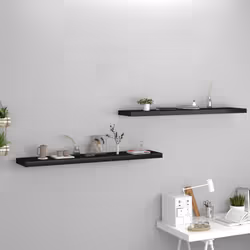VidaXL 323842 étagères Panneaux MDF, Métal Noir