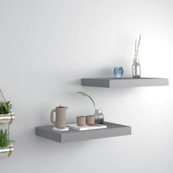 Vidaxl - tagères murales flottantes 2 pcs Gris 40x23x3,8 cm mdf
