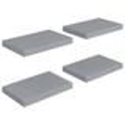 vidaXL Étagères murales flottantes 4 pcs Gris 40x23x3,8 cm MDF - TU