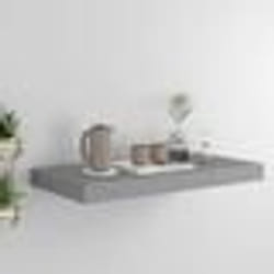 vidaXL Étagère murale flottante gris 50x23x3,8 cm MDF - TU
