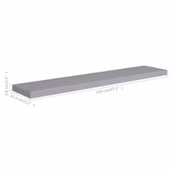 VidaXL 323862 étagères Panneaux MDF, Métal Gris