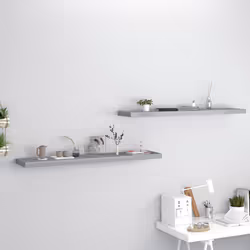 VidaXL 323863 étagères Panneaux MDF, Métal Gris