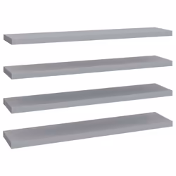 VidaXL 323864, Panneaux MDF, Métal, Gris, 1200 mm, 235 mm, 38 mm, 4 pièce(s)