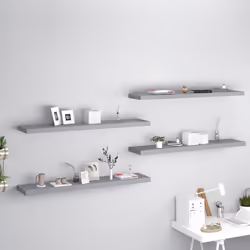 VidaXL 323864 étagères Panneaux MDF, Métal Gris