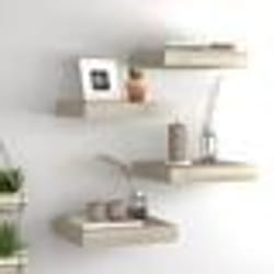 vidaXL Étagères murales flottantes 4 pcs chêne 23x23,5x3,8 cm MDF - TU