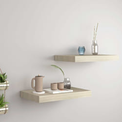Vidaxl - tagères murales flottantes 2 pcs chêne 40x23x3,8 cm mdf