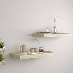 Vidaxl - tagères murales flottantes 2 pcs chêne 50x23x3,8 cm mdf