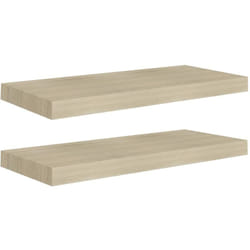 Vidaxl - tagères murales flottantes 2 pcs chêne 60x23,5x3,8 cm mdf