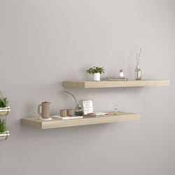 Vidaxl - tagères murales flottantes 2 pcs Chêne 80x23,5x3,8 cm mdf