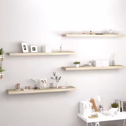 VidaXL 323885 étagères Panneaux MDF, Métal Chêne