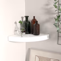 Cette étagère d’angle élégante est idéale pour afficher vos livres préférés, décorations, photos, prix, etc. Cette étagère de ...