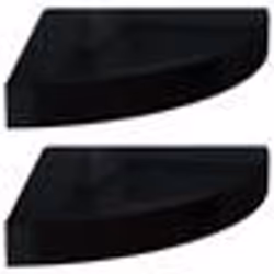 vidaXL Étagères d'angle flottantes 2pcs noir brillant 25x25x3,8cm MDF