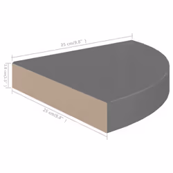 VidaXL 323892 étagères Panneaux MDF, Métal Gris - Vue supplémentaire 7