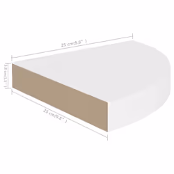 VidaXL 323895 étagères Panneaux MDF, Métal Blanc - Vue supplémentaire 7