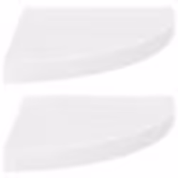 vidaXL Étagères d'angle flottantes 2pcs blanc brillant 35x35x3,8cm MDF
