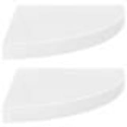 vidaXL Étagères d'angle flottantes 2pcs blanc brillant 35x35x3,8cm MDF