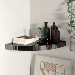Vidaxl - tagère d'angle flottante noir brillant 35x35x3,8 cm mdf
